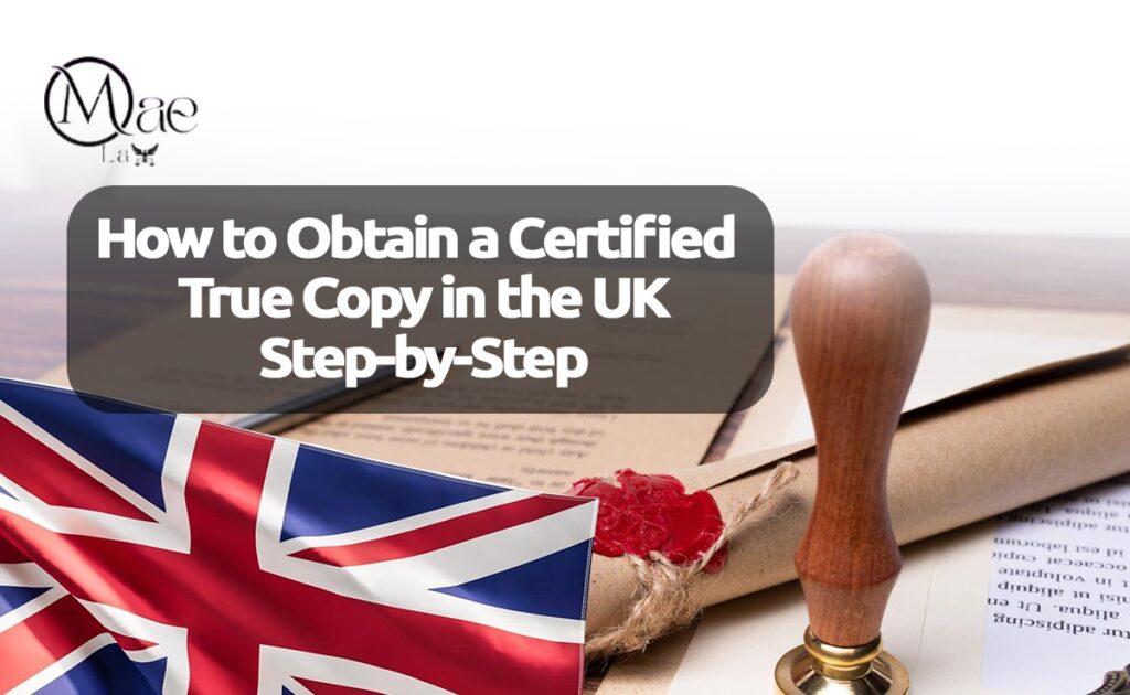 Certified True Copy In The UK